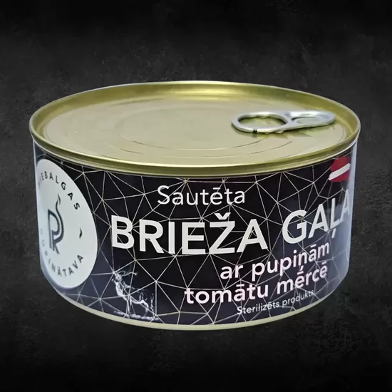 Brieža gaļas konservi ar Pupiņām, tomātu mērcē 330g