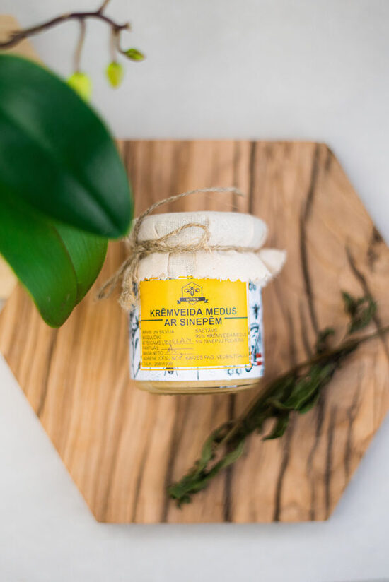 Krēmveida medus ar sinepēm