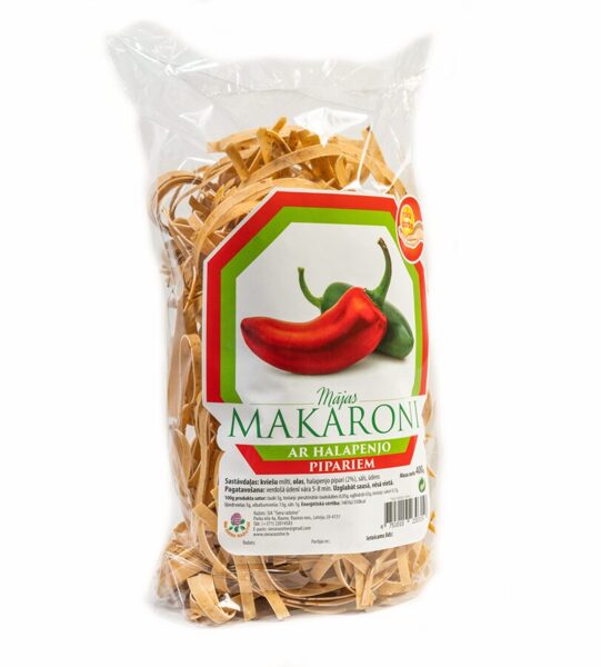 Mājas makaroni ar halapenjo pipariem